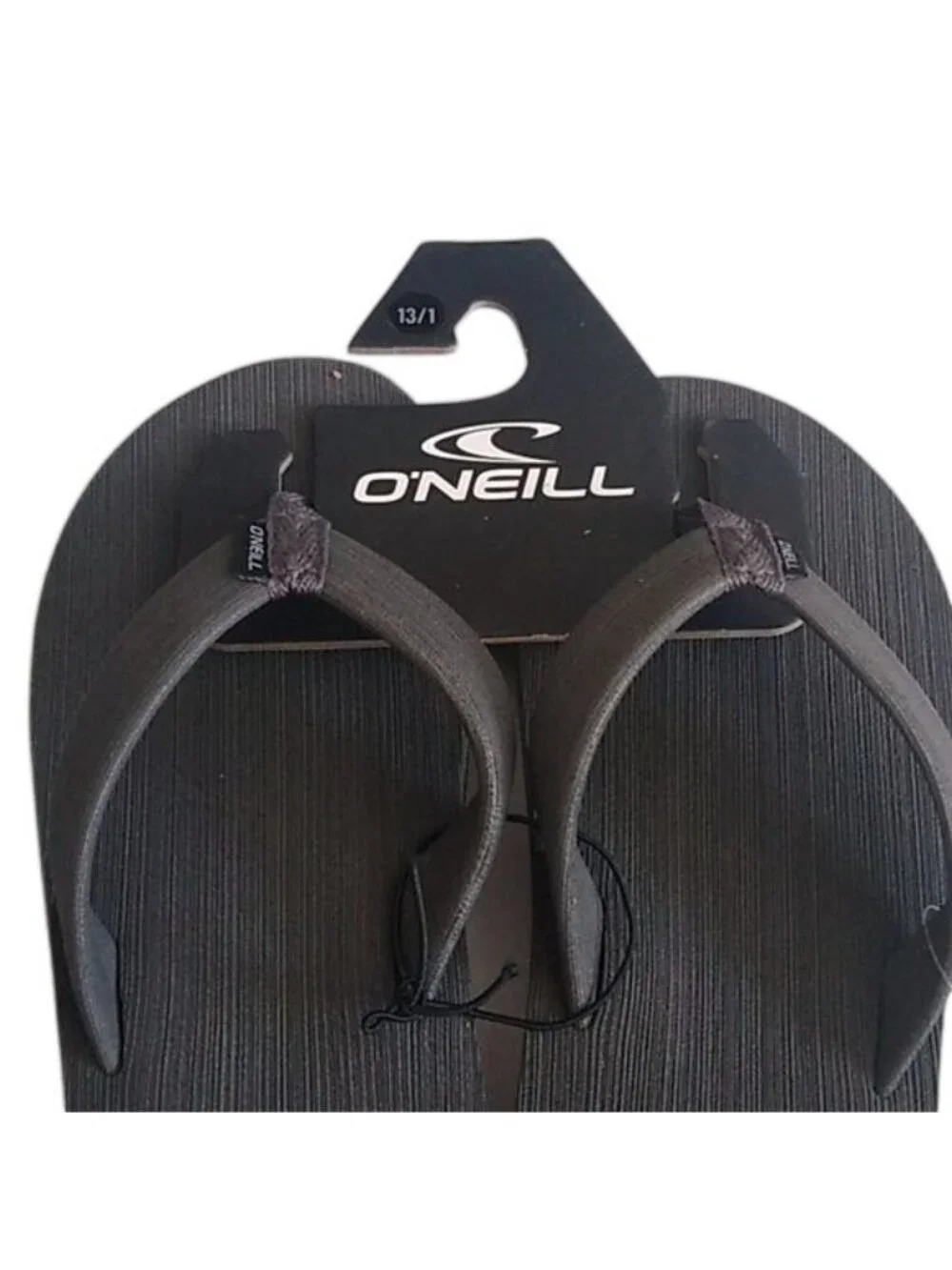 O'Neill Phluff Daddy Gray Flip Flop, Size 13/1 Sandals BOYS Sizing